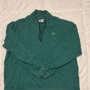 Lacoste Teal Quarter-Zip Sweatshirt